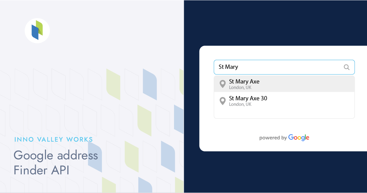 Innovalleyworks - Google address Finder API