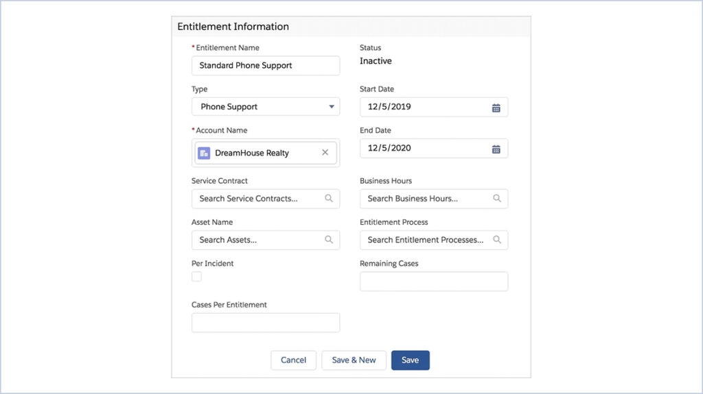 Entitlements in salesforce