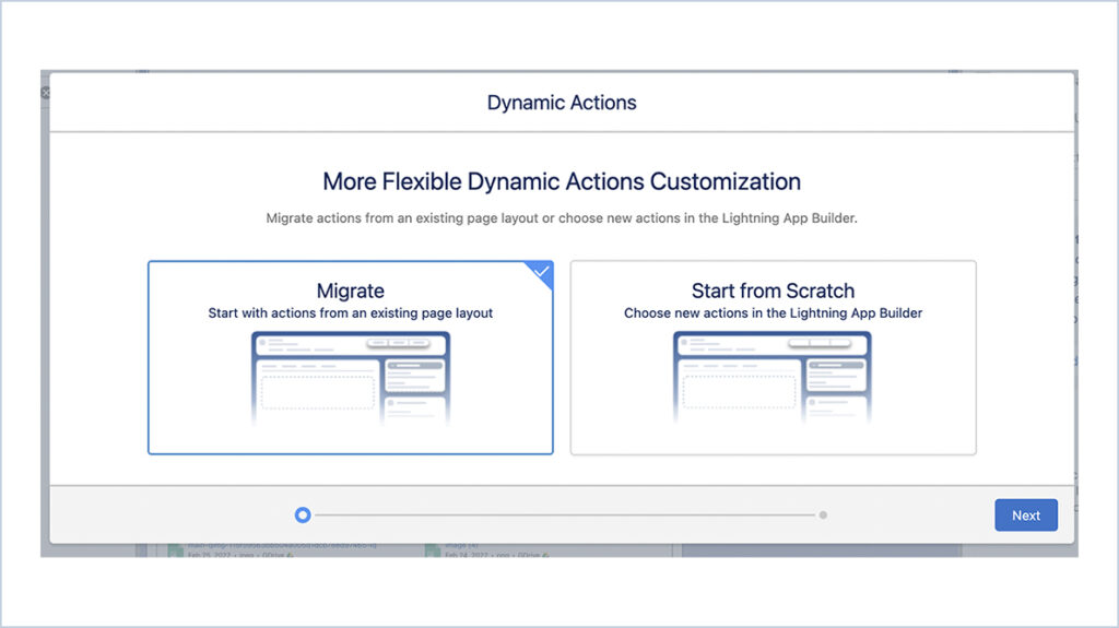 Hide and Show Quick Actions