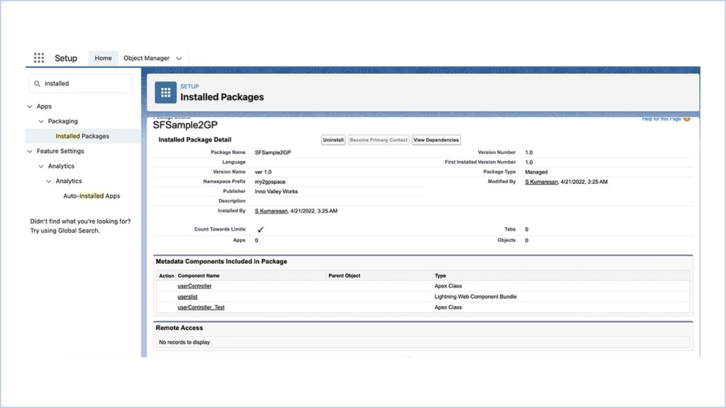 Second Generation Managed Package