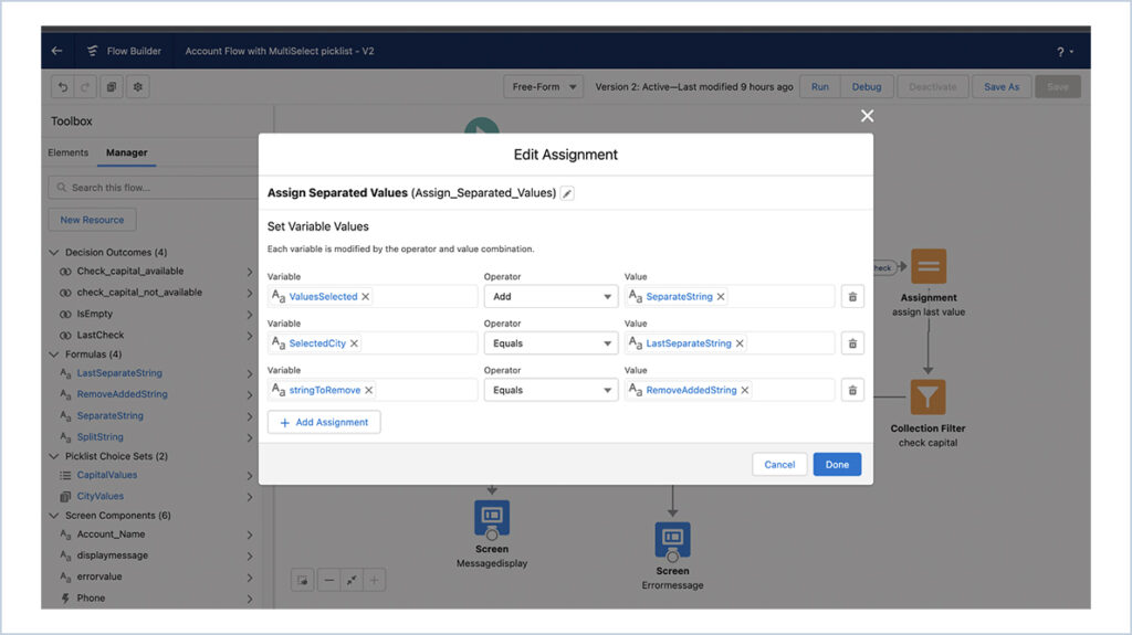 Multi-select picklist values