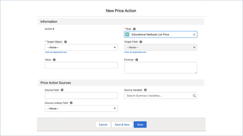 Create Price Action for the action